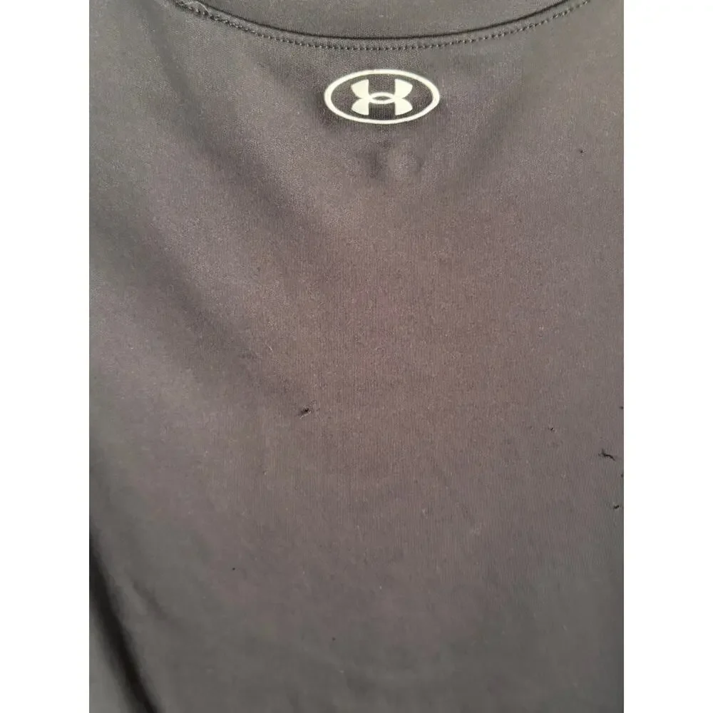 Under Armour Boys Black Tee & Neon Yellow Logo Shorts Set Size 6